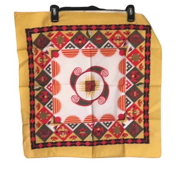 Southwestern Aztec Vintage Gold, Red and Black Native Tribal Bandanna 21”x21” - Picture 16 of 16